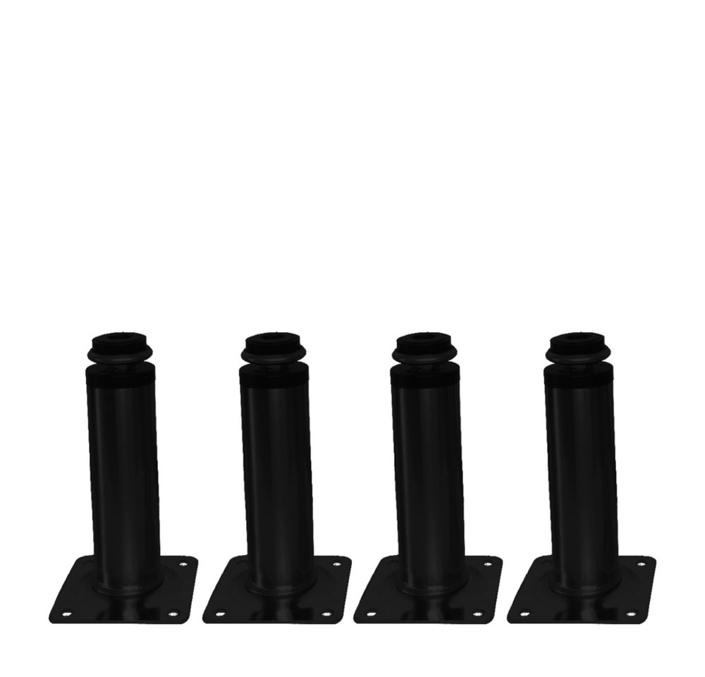 HOOZ Möbelfuß 4er Set Möbelfuß schwarz 10cm - höhenverstellbar HOOZ Möbelfuß 4er Set Möbelfuß schwarz 10cm - höhenverstellbar von HOOZ