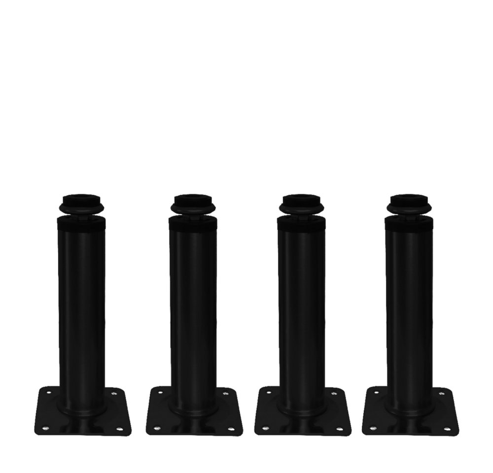 HOOZ Möbelfuß 4er Set Möbelfuß schwarz 12cm - höhenverstellbar HOOZ Möbelfuß 4er Set Möbelfuß schwarz 12cm - höhenverstellbar von HOOZ