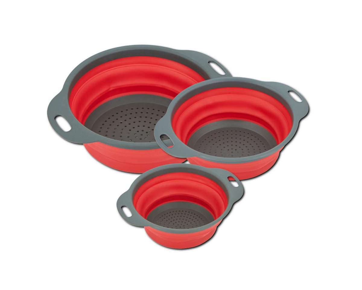HOOZ Seiher 3x faltbares Sieb aus Silikon Quadratisch, Silikon, (Set, 3-St., 3-Fach), ausziehbar HOOZ Seiher 3x faltbares Sieb aus Silikon Quadratisch, Silikon, (Set, 3-St., 3-Fach), ausziehbar von HOOZ