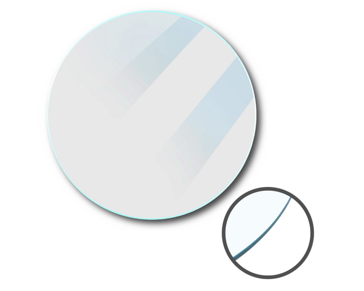HOOZ Tischplatte Glasablage Ø 40 cm Transparent Sicherheitsglas 6mm – Tisch & Deko Rund (Transparent, 1 St., ESG-Sicherheitsglas), mit geschliffenen Kanten von HOOZ