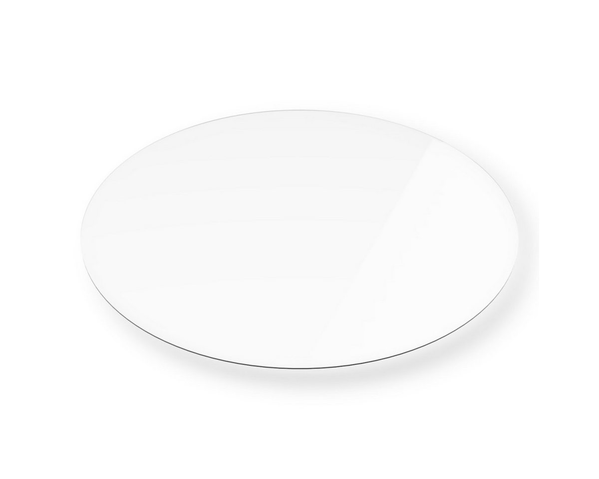 HOOZ Tischplatte Glasplatte ESG Klarglas 6 mm – Tischplatte Kaminschutz, viele Größen (Klarglas, 1 St., ESG-Sicherheitsglas), mit hochwertigem Facettenschliff von HOOZ