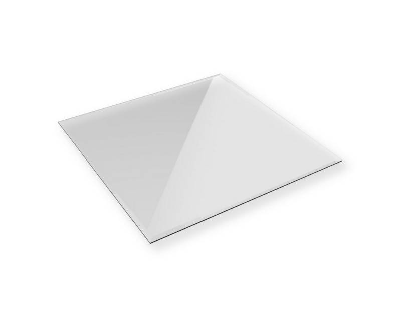 HOOZ Tischplatte Glasplatte ESG Klarglas 6 mm – Tischplatte Kaminschutz, viele Größen (Klarglas, 1 St., ESG-Sicherheitsglas), mit hochwertigem Facettenschliff von HOOZ