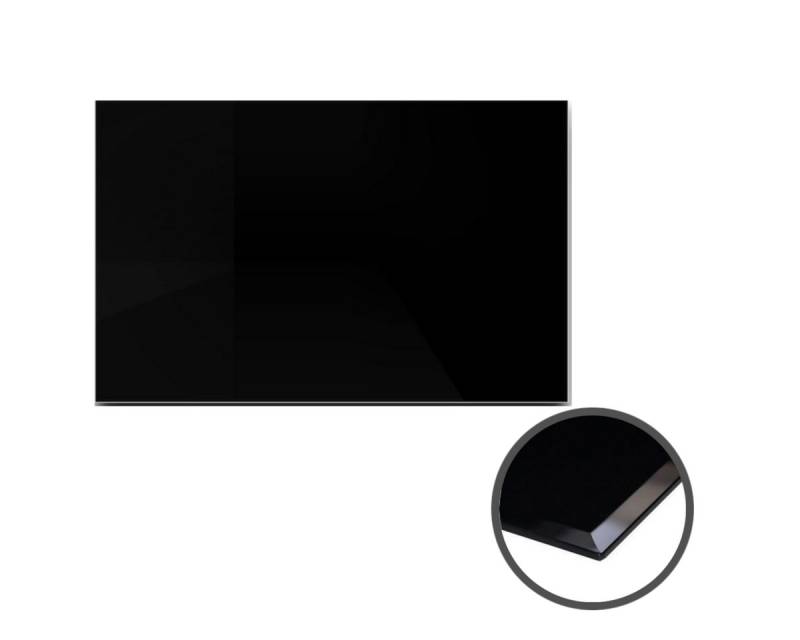 HOOZ Tischplatte Glasplatte rechteckig aus ESG Sicherheitsglas mit Facettenschliff (schwarzes Glas, 1 St., ESG-Sicherheitsglas), mit hochwertigem Facettenschliff von HOOZ