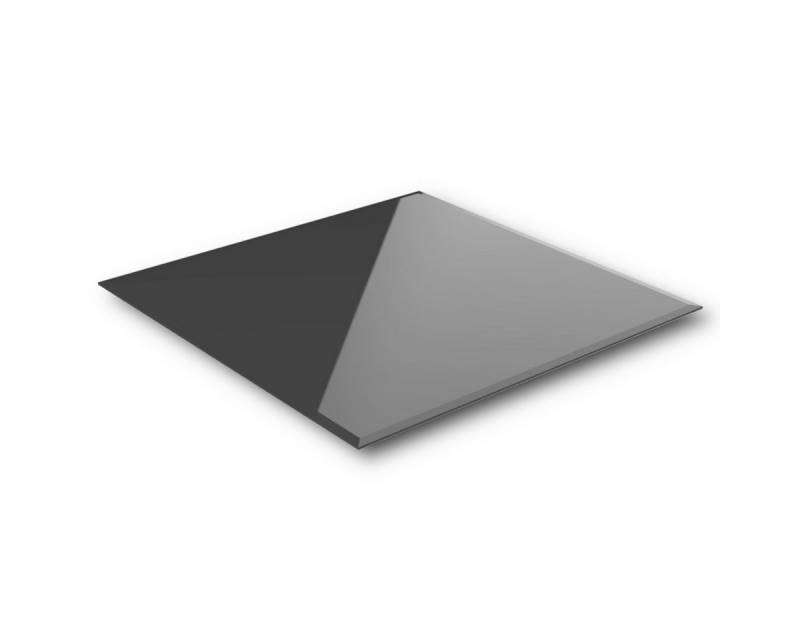 HOOZ Tischplatte aus Glas verschiedene Größen oder als Funkenschutzplatte für den Kamin (schwarzes Glas, 1 St., ESG-Sicherheitsglas), mit hochwertigem Facettenschliff von HOOZ
