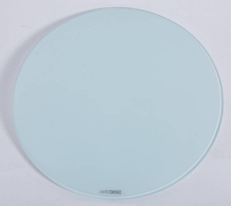 HOOZ Tischplatte Glasplatte Sicherheitsglas Transparent/Schwarz/Weiß Ø30–50cm 6mm Rund (1 St) von HOOZ