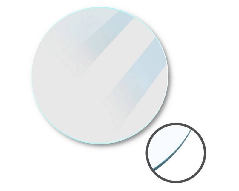 HOOZ Tischplatte Glasplatte Sicherheitsglas Transparent/Schwarz/Weiß Ø30–50cm 6mm Rund (1 St) von HOOZ