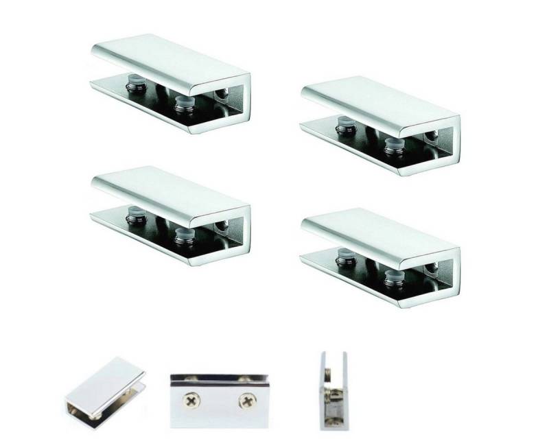 HOOZ Wandregalhalter 4er Set Regalhalter Chrom für Glas & Holzeinlagen, 4-tlg. HOOZ Wandregalhalter 4er Set Regalhalter Chrom für Glas & Holzeinlagen, 4-tlg. von HOOZ