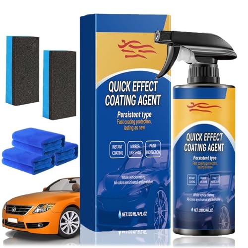 Advanced Car Quick-acting Coating Agent Spray, Quick Effect Coating Agent, 3 In 1 Car Oil Film Cleaner, Car Oil Film Emulsion Glass Cleaner, Quickly Coat Car Wax Polish Spray (1PC) von HOPASRISEE