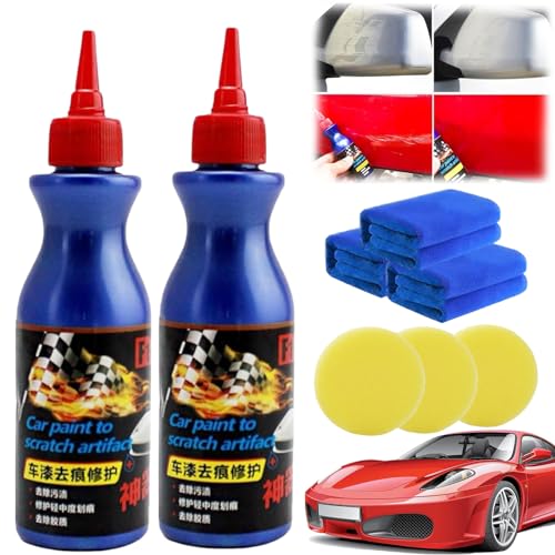 Benglatt Auto Kratzer Entferner, Car Paint To Scratch Artifact, Auto Kratzer Entferner, Scratch Repair Wax For Car, Scratch Remover For Vehicles, Car Scratch Remover Repair Agent (2PC) von HOPASRISEE