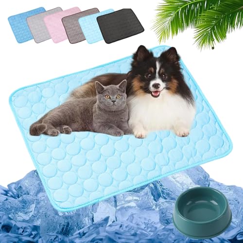 HOPASRISEE 2025 Neu Kühlmatte Katze, Kühlmatte Für Den Sommer, Kühlmatte Für Hunde Selbstkühlend, Pfotenfrost Matte Für Katzen Und Hunde, Abrieb- Und Bissfest Natürliche Kühlung (Hellblau,XXL) HOPASRISEE 2025 Neu Kühlmatte Katze, Kühlmatte Für Den Sommer, Kühlmatte Für Hunde Selbstkühlend, Pfotenfrost Matte Für Katzen Und Hunde, Abrieb- Und Bissfest Natürliche Kühlung (Hellblau,XXL) von HOPASRISEE