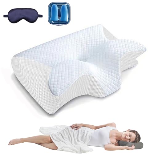HOPASRISEE SomnoForm – Schluss mit Nackenschmerzen, Jede Nacht Erholsam Schlafen, Kissen OrthopäDisches Schlafkissen, Ergonomisches Nackenkissen füR Seiten RüCken & BauchschläFer(Weiß) von HOPASRISEE