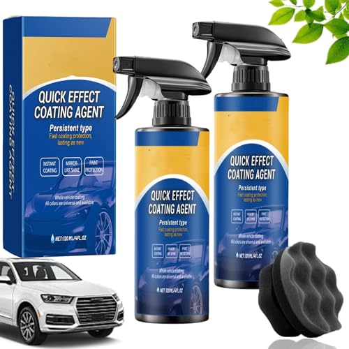 Quick Effect Coating Agent, 120 ML Advanced Car Quick-Acting Coating Agent Spray, 3 in 1 Hochschutz-Auto-Beschichtungsspray, Repariert Kratzer Und Abnutzungserscheinungen Schnell (2pc) von HOPASRISEE