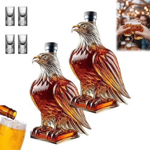 Shirem Eaglory, Jack Daniels Adler Flasche, Limitierte Oktoberfest-Edition 2025 – Handwerkskunst, Die Den Adlergeist Zum Leben Erweckt, Whisky Flaschen füR Bar Zuhause Hochzeit(Zwei Flaschen) von HOPASRISEE
