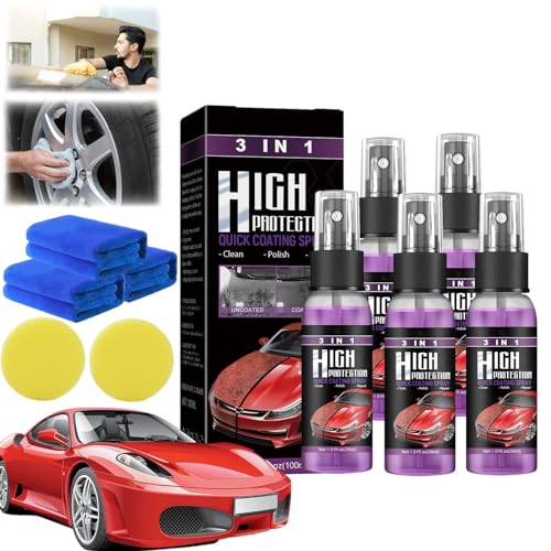 Teepors Car Coating, Teepors Car Coating Spray, Newbeeoo Car Coating Spray, 3 in 1 High Protection Ceramic Coating Spray, Hydrophobic Polish Nano Coating Agent (30ML-5PC) von HOPASRISEE