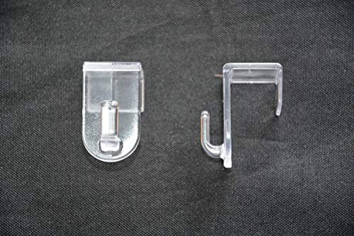 HOPEG 2er Set Fensterhaken Türhaken transparent | Klemmhalter | für Deko zum Aufhängen von HOPEG