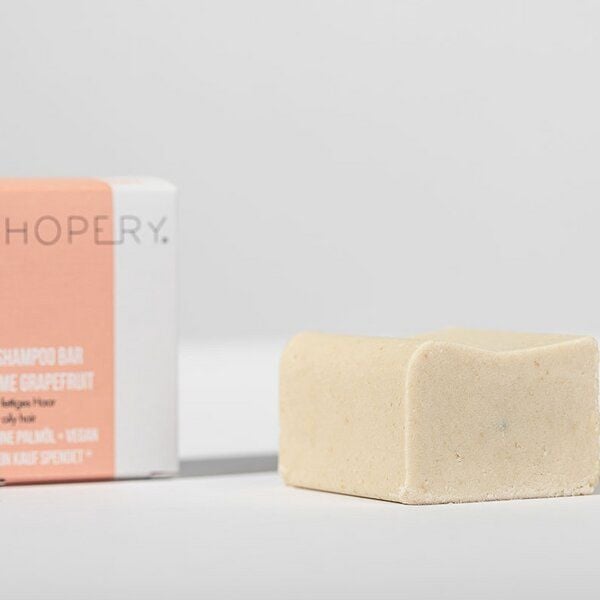HOPERY Vegane Naturkosmetik Pflegeshampoo für fettiges Haar - Lime Grapefruit Shampoo Bar von HOPERY