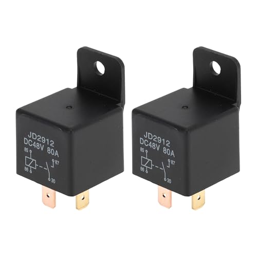 HOPESPANNER 4 Pins 48V 80A Auto-Relais mit Kunststoff-Aufhängeloch Mehrzweck-Wasserdichtes Auto-Relais 2 Stück Schwarz HOPESPANNER 4 Pins 48V 80A Auto-Relais mit Kunststoff-Aufhängeloch Mehrzweck-Wasserdichtes Auto-Relais 2 Stück Schwarz von HOPESPANNER