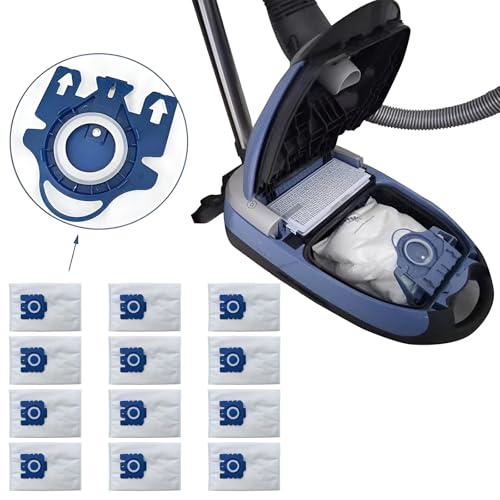 Hopeyhfm 12 Stück Staubsaugerbeutel für Miele GN 3D Staubsauger Classic C1 Complete C2 C3, S400i/S600/S800/S2000/S5000/S8000 Serie Staubbeutel, Beutel mit automatischem Staubverschluss (Style 1) von HOPEYHFM