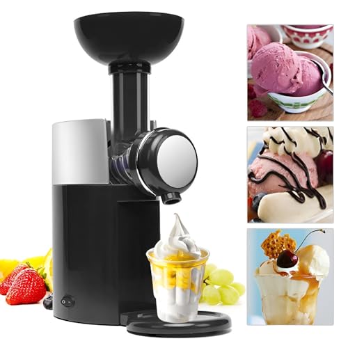 Hopeyhfm 3in1 Eismaschine,Gefrorene Getränkemaschine,Mini-Slush-Dessertmaschine,Ice Maker für Frozen Joghurt,Gefrierbehälter 1000 ml, Abnehmbarer Rührflügel für fruits,yogurt,vegetables (schwarz) von HOPEYHFM