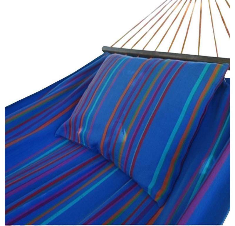 HOPLO Stabhängematte Doppel Stabhängematte Fiesta 278 mit XL Spreizstab 130 cm, Hergestellt unter fairen Bedingungen! von HOPLO