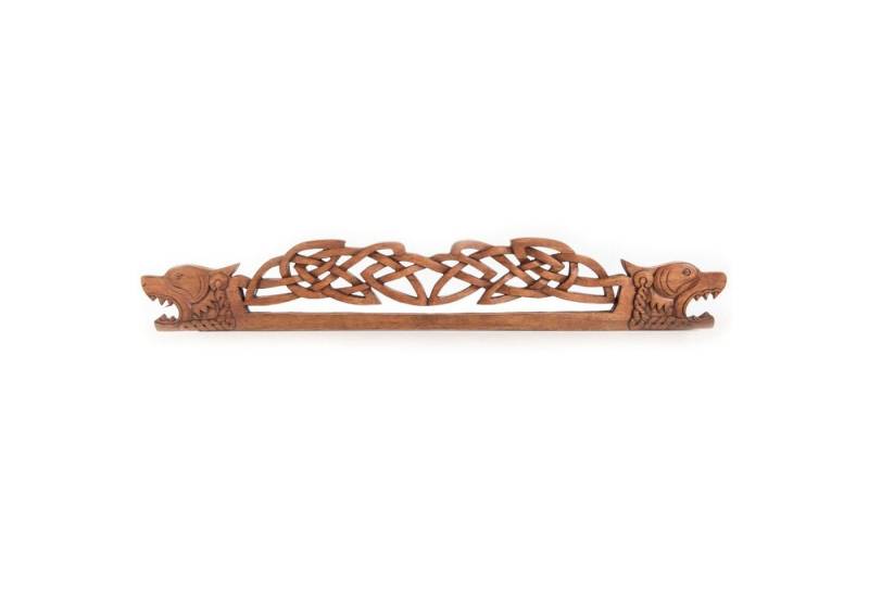 HOPLO Wanddekoobjekt Deko Wandbild Handgearbeitet Holz CELTIC Wandschmuck Kelten 2 Hunde Ho von HOPLO