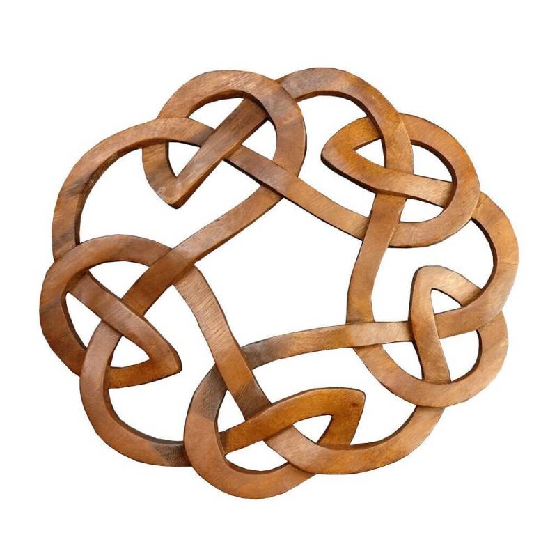 HOPLO Wanddekoobjekt Keltischer Knoten ca. 25 cm Wandschmuck Wandbild Wand Deko Handarbeit von HOPLO