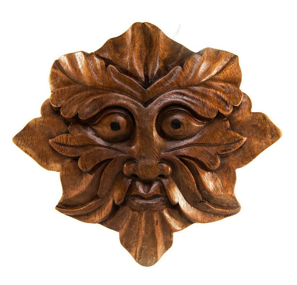 HOPLO Wanddekoobjekt Wandschmuck Green man Naturgeist grüner Mann geschnitztes Ornament Hol HOPLO Wanddekoobjekt Wandschmuck Green man Naturgeist grüner Mann geschnitztes Ornament Hol von HOPLO