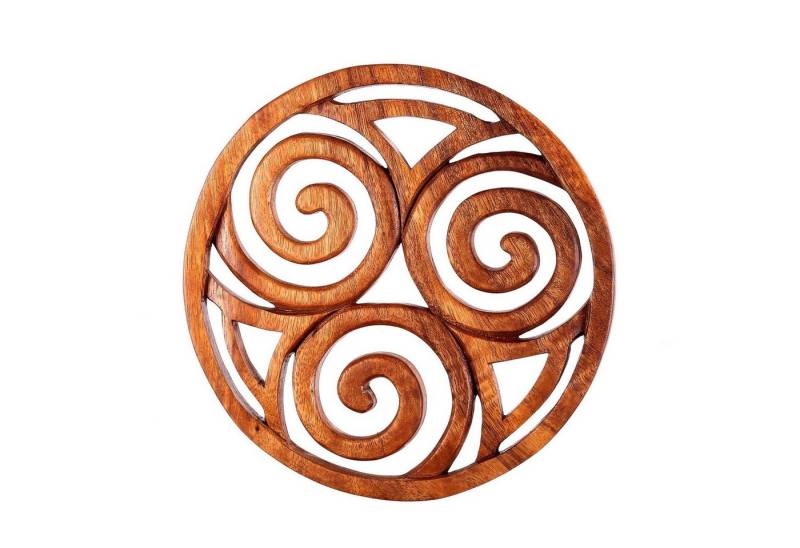 HOPLO Wanddekoobjekt keltisches Wandbild Britische Lebens-Spiralen Wandornament Handarbeit von HOPLO