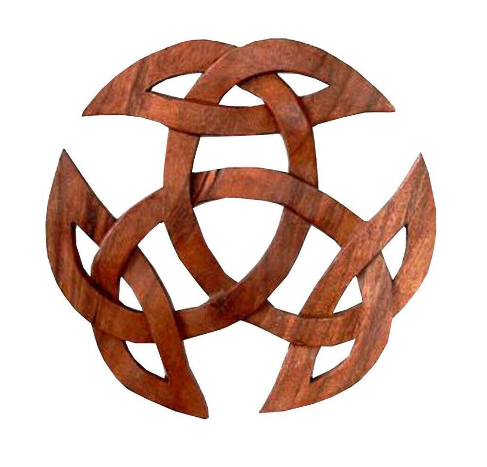 HOPLO Wanddekoobjekt Wandschmuck Offene Dreifalt geschnitztes Ornament Holzbild keltischer HOPLO Wanddekoobjekt Wandschmuck Offene Dreifalt geschnitztes Ornament Holzbild keltischer von HOPLO