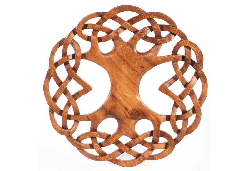HOPLO Wanddekoobjekt Wandschmuck Weltenesche groß Yggdrasil Lebensbaum geschnitztes Ornamen von HOPLO