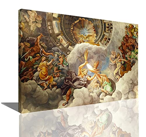 HOPNRU Griechische Mythologie Götter Figuren Ölgemälde Poster Renaissance Wandkunst Bild Druck Leinwand Malerei Modernes Wohnzimmer Ästhetisches Dekor Poster (20x30cm-Gerahmt) von HOPNRU