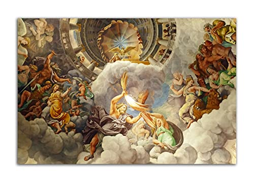 HOPNRU Griechische Mythologie Götter Figuren Ölgemälde Poster Renaissance Wandkunst Bild Druck Leinwand Malerei Modernes Wohnzimmer Ästhetisches Dekor Poster (60x90cm-Ohne Rahmen) von HOPNRU