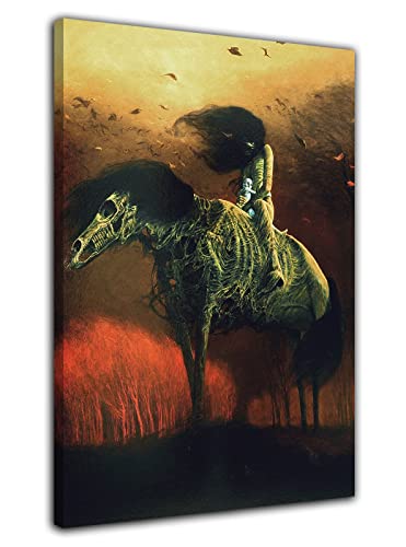 HOPNRU Zdzislaw Beksinski Kunstgemälde Kinder in Krakau Poster Wandkunst Bild Druck Leinwand Poster Moderne Raumdekoration Wandbild (30x45cm-Gerahmt) von HOPNRU