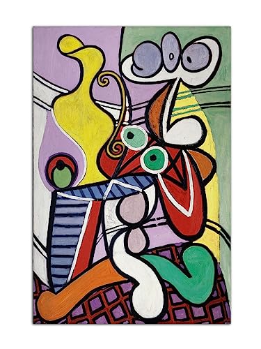 Stillleben auf Sockel Tisch von Pablo Picasso Wand Kunst Bild drucken Leinwand Gemälde Schlafzimmer Ästhetische moderne Home Decor Poster (30x45cm-Ohne Rahmen) von HOPNRU