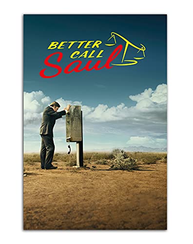 TV-Poster, Motiv: Better Call Saul, Wandkunst, Kunstdruck, Leinwand-Kunst, Gemälde für modernes Wohnzimmer, Schlafzimmer, Dekoration, Wandbild (30 x 45 cm), ohne Rahmen von HOPNRU
