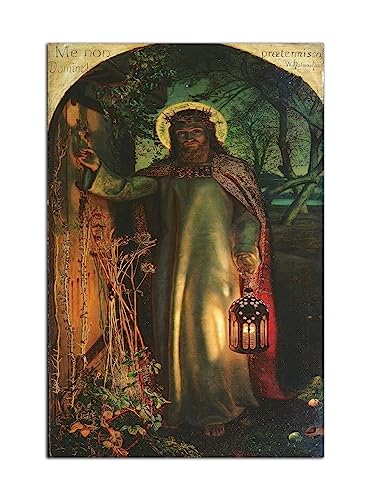 William Holman Hunt Light of the World Poster, Wandkunst, Bild, Druck, Leinwand, Malerei, modernes Zuhause, Schlafzimmer, Badezimmer, Dekoration Kunstwerk Geschenk (30x45cm-Ohne Rahmen) von HOPNRU