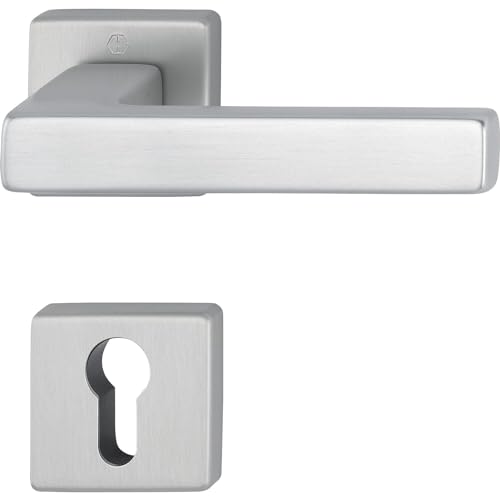 HOPPE 11758156 Drückergarnitur AUSTIN - auf Rosette PZ, Aluminium edelstahlfarbig matt, HOPPE 11758156 Drückergarnitur AUSTIN - auf Rosette PZ, Aluminium edelstahlfarbig matt, von HOPPE