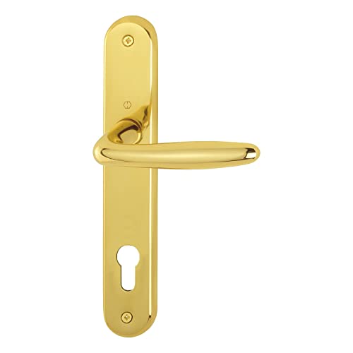 HOPPE 2857673 Drückergarnitur ROISSY-auf Langschild Profilzylinder Entfernung 88mm, für Türstärke 35-54mm, Messing poliert HOPPE 2857673 Drückergarnitur ROISSY-auf Langschild Profilzylinder Entfernung 88mm, für Türstärke 35-54mm, Messing poliert von HOPPE