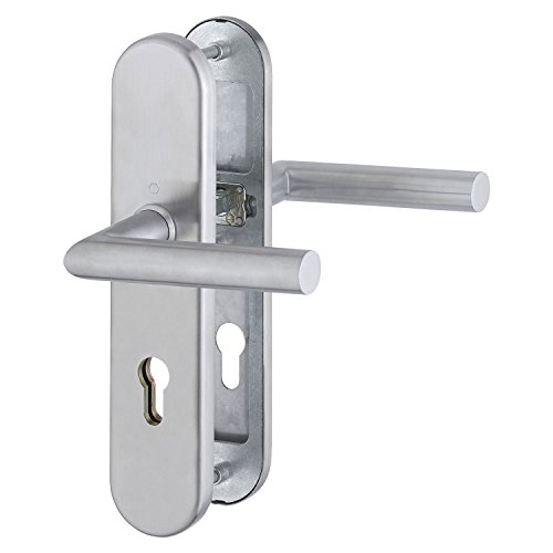 HOPPE 3898207 Sicherheits-Drückergarnitur Amsterdam-auf Langschild Profilzylinder Entfernung 92mm, für Türstärke 67-72mm, ohne Kernziehschutz, SST 8, Edelstahl matt HOPPE 3898207 Sicherheits-Drückergarnitur Amsterdam-auf Langschild Profilzylinder Entfernung 92mm, für Türstärke 67-72mm, ohne Kernziehschutz, SST 8, Edelstahl matt von HOPPE