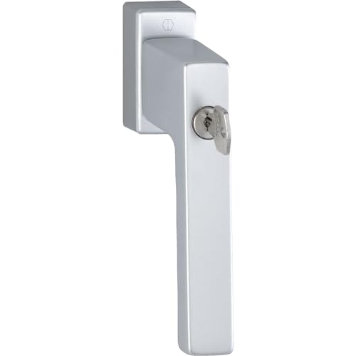 HOPPE 3937878 Fenstergriff Toulon Sperrzylinder TBT, VK 7x43 mm, Silber eloxiert, von HOPPE