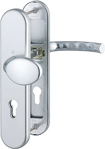 HOPPE Aluminium Schutz LangschildWechsel Garnitur für Außen/Wohnungsabschluss Türen 72 mm, natur ,76G/3331/3410/1710 von HOPPE