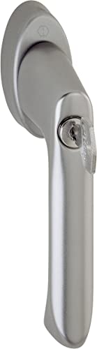 HOPPE BREST Fenstergriff mit Zylinderschloss Secu100+Secustik 90°, 7x32-42mm, Simil Inox F9, Ref. 10765103 von HOPPE