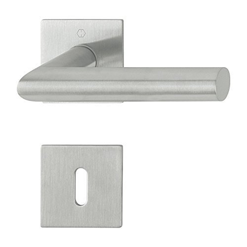 HOPPE Drückergarnitur AMSTERDAM - auf Rosette Buntbart, für Türstärke 35-45mm, Edelstahl HOPPE Drückergarnitur AMSTERDAM - auf Rosette Buntbart, für Türstärke 35-45mm, Edelstahl von HOPPE