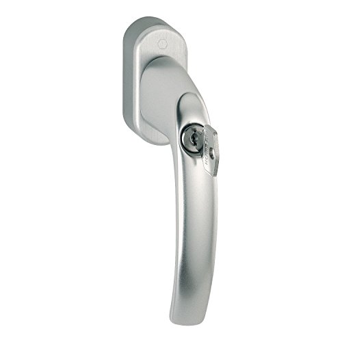 HOPPE 2257926 Fenstergriff Atlanta Vierkant 7 x 32 mm, mit Sperrzyl. RC 2, silber von HOPPE