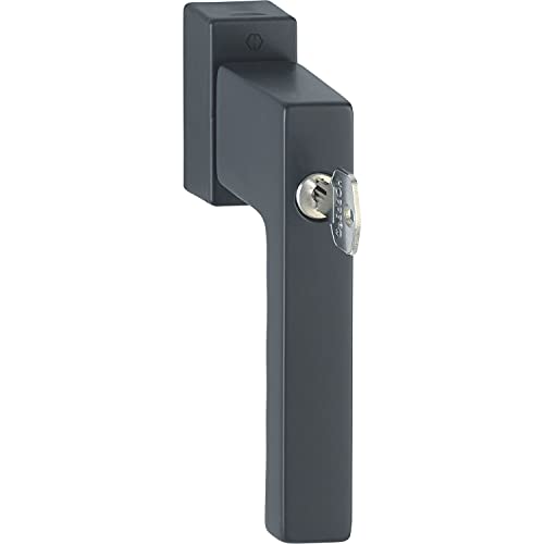 HOPPE Fenstergriff TOULON - Sperrzylinder+Secustik, VK 7 x 32 - 42 mm, schwarz von HOPPE