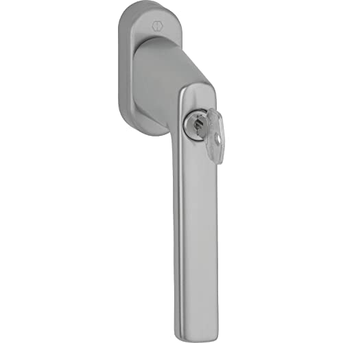 HOPPE Fenstergriff abschließbar VarioFit - VK 7x32-42mm - abschließbarer Fenstergriff mit Schlüssel, Aluminium Edelstahl Effekt von HOPPE