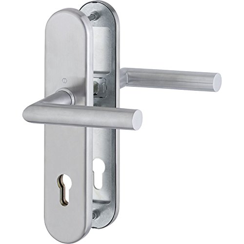 SH-Drückergarnitur STOCKHOLM-auf LS PZ88, 62-72, ohne Kzs., Edelstahl matt ÖNORM von HOPPE