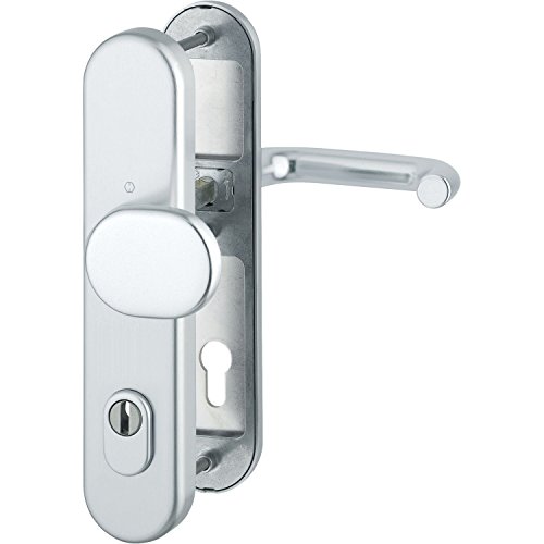 HOPPE Haustür Eingangstür Wechselgarnitur PARIS - Ö-Norm Entfernung 88mm, silber eloxiert, Langschild Profilzylinder für Türstärke 42-47mm, mit Kernziehschutz, Prüfung: RC2 nach EN 1906, 1 Stück Sicherheitsbeschlag HOPPE Haustür Eingangstür Wechselgarnitur PARIS - Ö-Norm Entfernung 88mm, silber eloxiert, Langschild Profilzylinder für Türstärke 42-47mm, mit Kernziehschutz, Prüfung: RC2 nach EN 1906, 1 Stück Sicherheitsbeschlag von HOPPE