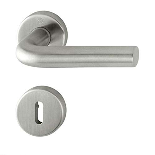 HOPPE Rosetten-Garnitur'Bonn' Edelstahl matt E150Z/42KV/42KVS - 6377378 von HOPPE