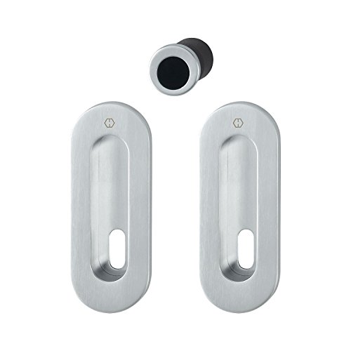 HOPPE Schiebetürmuschel Set M472 - verdeckt geschraubt BB, verchromt matt | Muschelgriffe HOPPE Schiebetürmuschel Set M472 - verdeckt geschraubt BB, verchromt matt | Muschelgriffe von HOPPE
